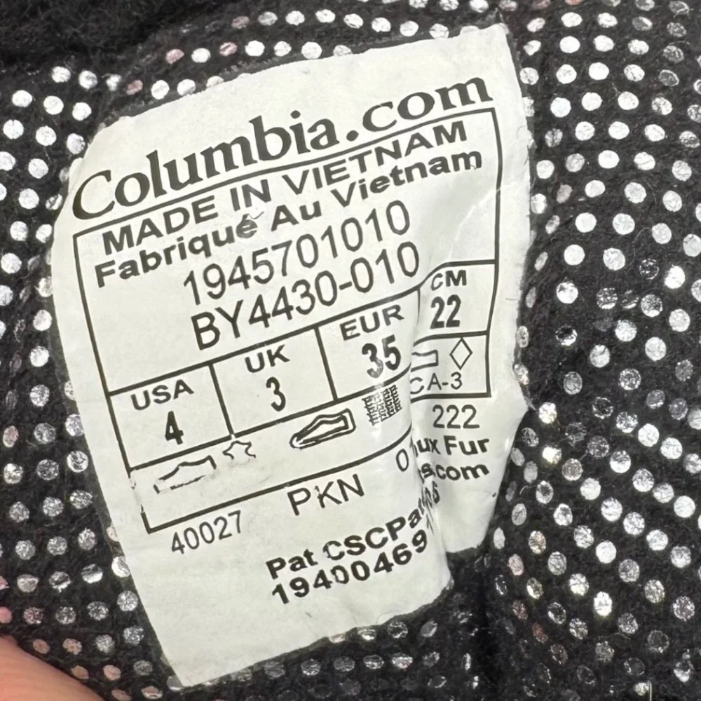 Columbia Kids Bugaboot Plus IV Omni-Heat Waterproof Winter Boots Black Kids Sz 4